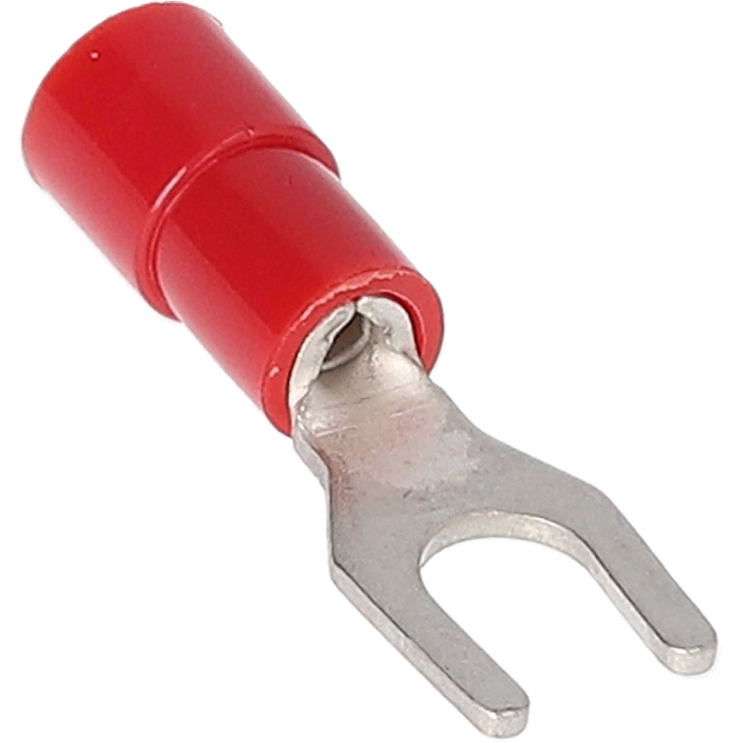 Install Bay RNST8, Red Nylon Spade Terminal 22-18 Gauge #8 - Package of 100