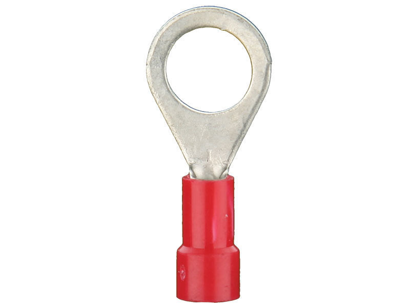 Install Bay RVRT8516, Red Vinyl Ring Terminal 8 Gauge 5/16 inch - Package of 25