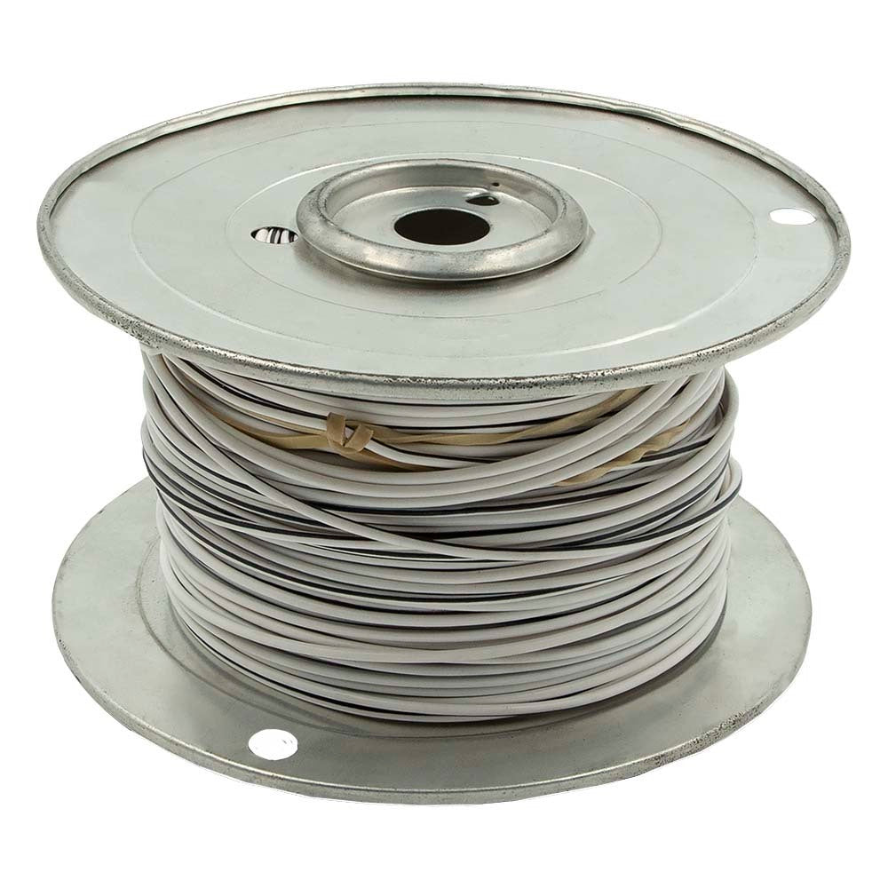Install Bay US18500WBK, 18 Ga US GPT All Copper Primary Wire White w/Black Trace