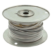 Install Bay US18500WBK, 18 Ga US GPT All Copper Primary Wire White w/Black Trace
