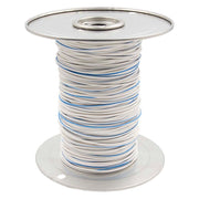 Install Bay US18500WBL, 18 Ga US GPT All Copper Primary Wire White w/Blue Trace