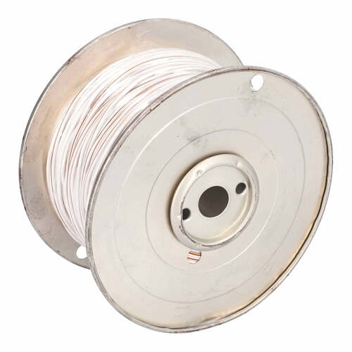 Install Bay US18500WBR, 18 Ga US GPT All Copper Primary Wire White w/Brown Trace