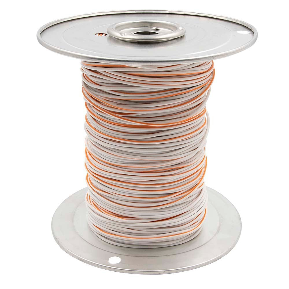 Install Bay US18500WOR, 18 Ga US GPT All Copper Primary Wire White w/Orange Trace