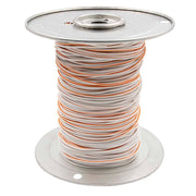 Install Bay US18500WOR, 18 Ga US GPT All Copper Primary Wire White w/Orange Trace
