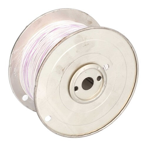 Install Bay US18500WPL, 18 Ga US GPT All Copper Primary Wire White w/Purple Trace