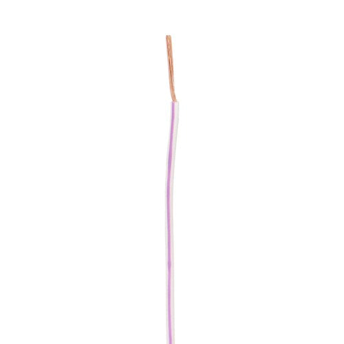 Install Bay US18500WPL, 18 Ga US GPT All Copper Primary Wire White w/Purple Trace