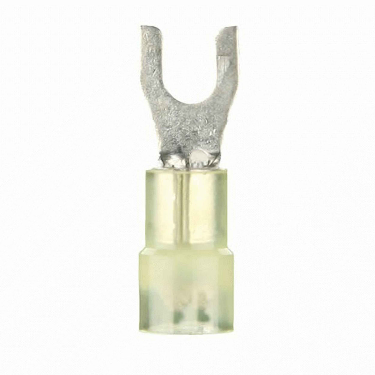Install Bay YNST6, Yellow Nylon Spade Terminal 12-10 Gauge #6 - Package of 100