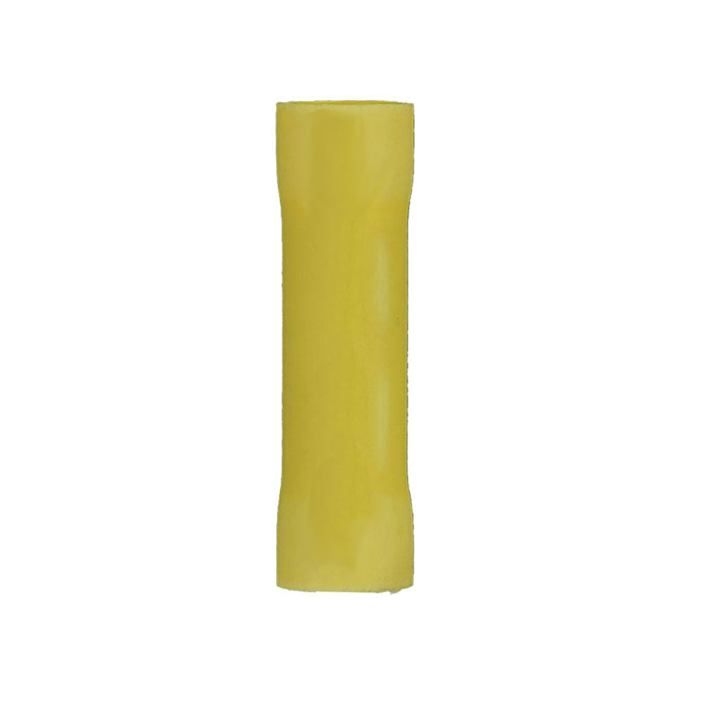 Install Bay YVBC4, Yellow Vinyl Butt Connector 4 Gauge - Package of 25