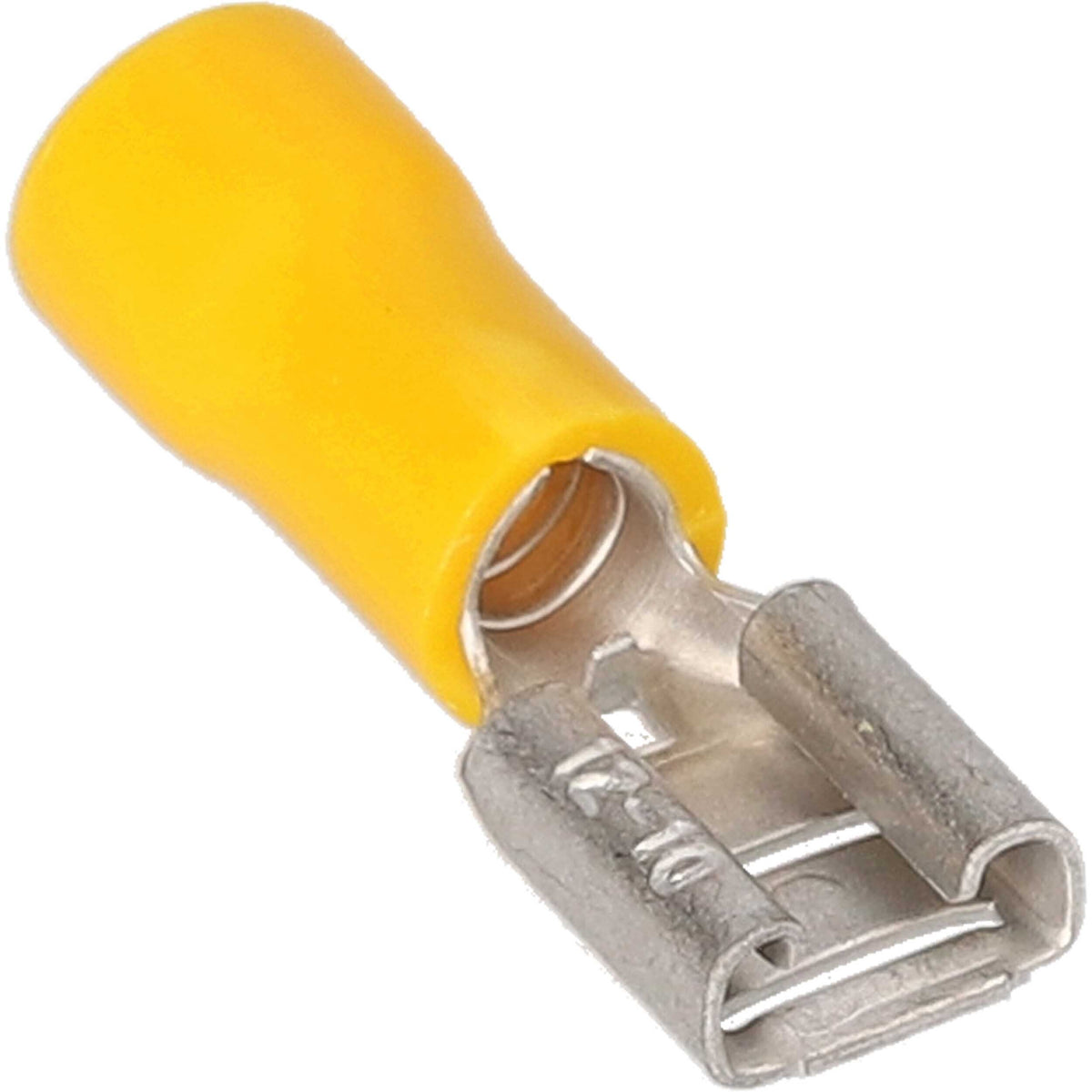 Install Bay YVFD250, Yellow Vinyl Female Quick Disconnect 12-10 Gauge .250