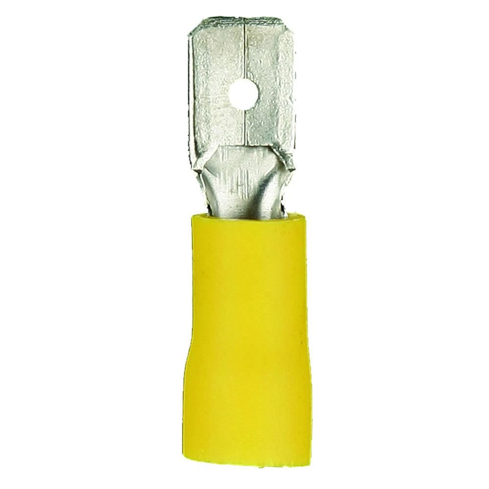 Install Bay YVMD250, Yellow Vinyl Male Quick Disconnect 12-10 Gauge .250
