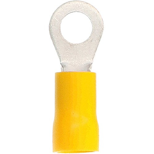 Install Bay YVRT10, Yellow Vinyl Ring Terminal 12-10 Gauge #10 Package of 100