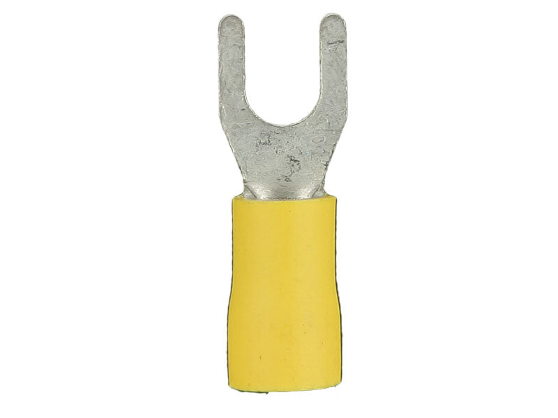 Install Bay YVST6, Yellow Vinyl Spade Terminal 12-10 Gauge #6 - Package of 100