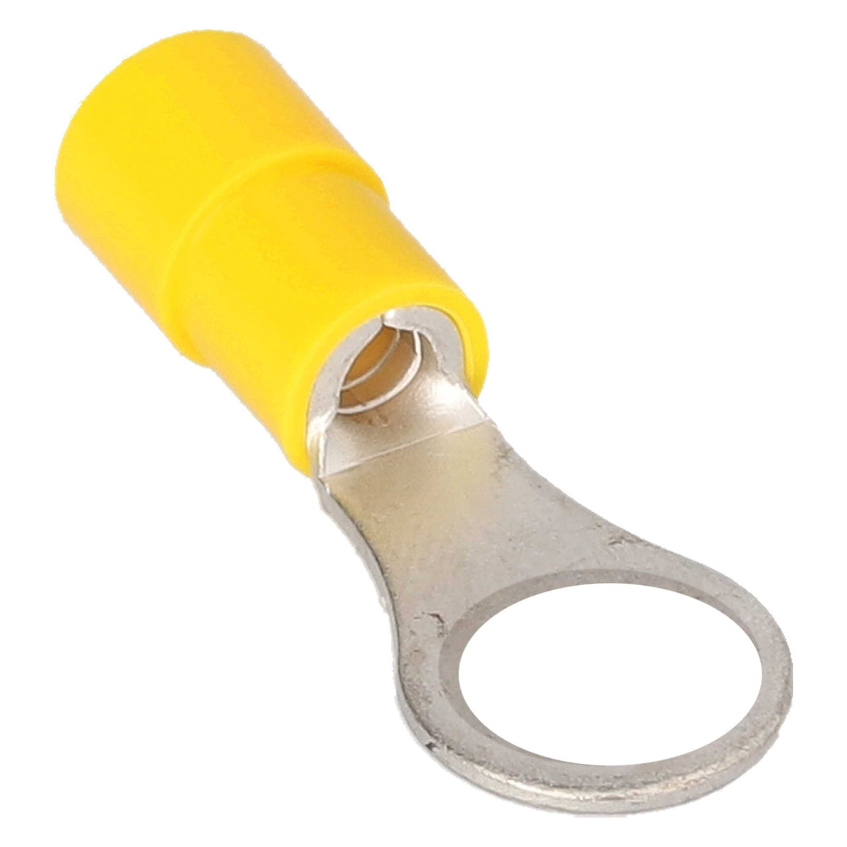 Install Bay YVRT8, Yellow Vinyl Ring Terminal 12-10 Gauge #8 Package of 100