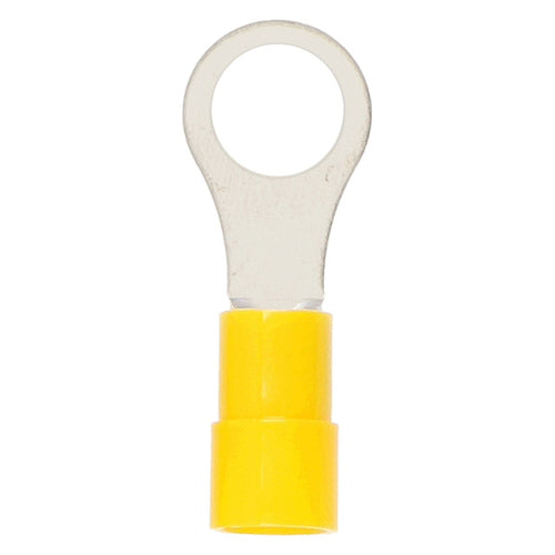 Install Bay YVRT6, Yellow Vinyl Ring Terminal 12-10 Gauge #6 Package of 100