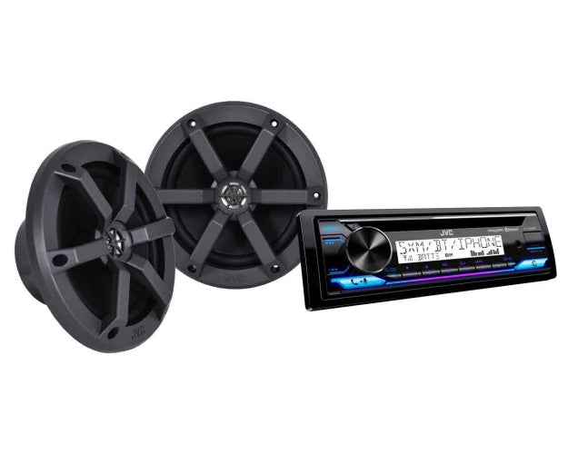 JVC KD-PKT92MBS, Marine Combo Package w/ AM/FM/CD Receiver & 6.5" 2-Way Speakers