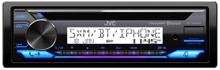 JVC KD-T92MBS, Single DIN CD Receiver for JEEP, Marine, & Powersports