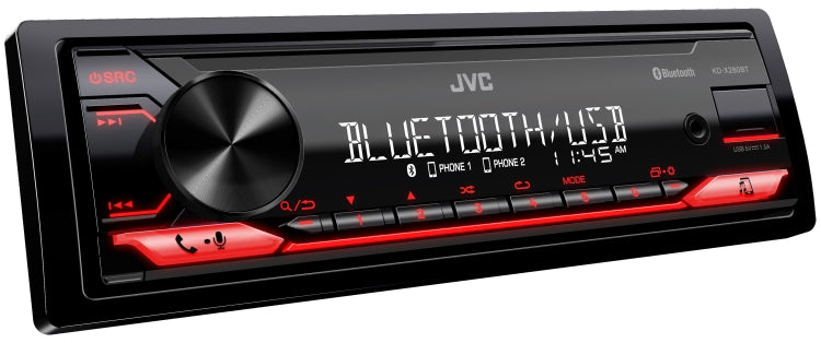 JVC KD-X280BT, Single Din Digital Media Receiver w/ Alexa Capabilities