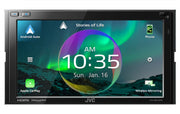 JVC KW-M875BW, 6.8" Double Din Digital Multimedia Receiver w/ Wireless CarPlay & Android Auto Capabilities