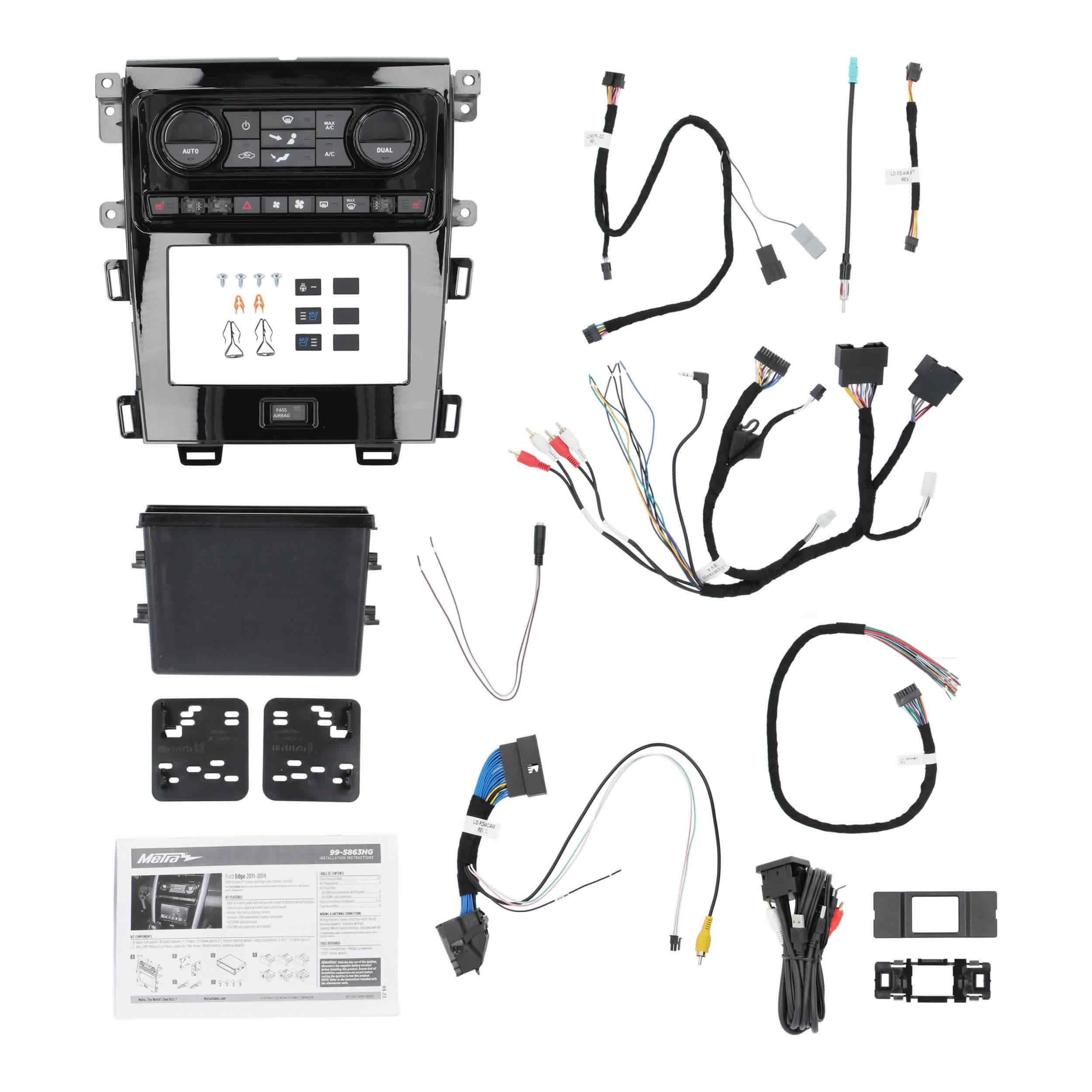 Metra 99-5863HG, Multi-Kit Radio Installation Dash Kit for Select Ford Edge 2011-2014 (With Factory 8" Screen)