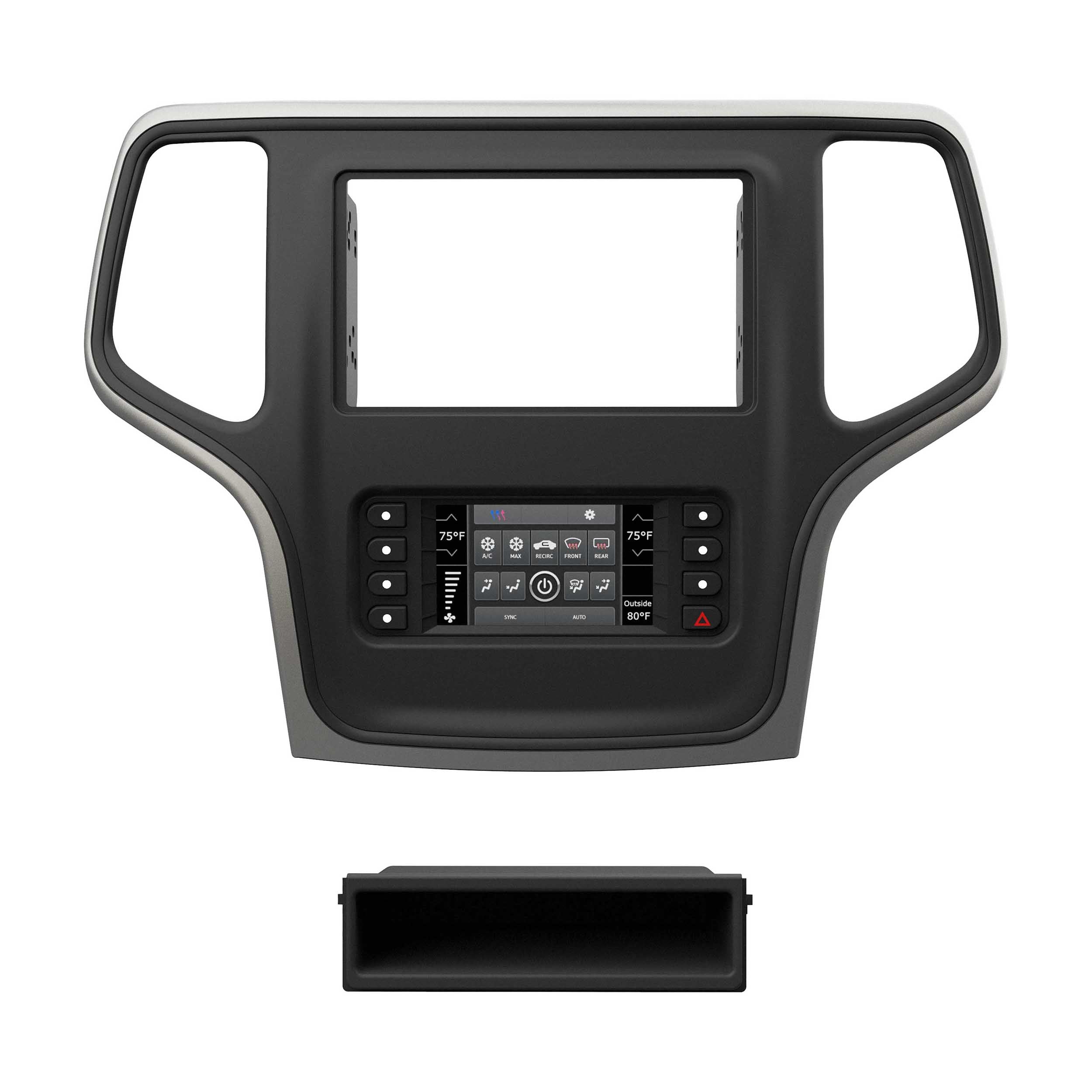Metra 99-6536S, Multi-Kit Radio Installation Dash Kit for Select Jeep Grand Cherokee 2014-2021 - Silver Trim - TurboTouch Kit