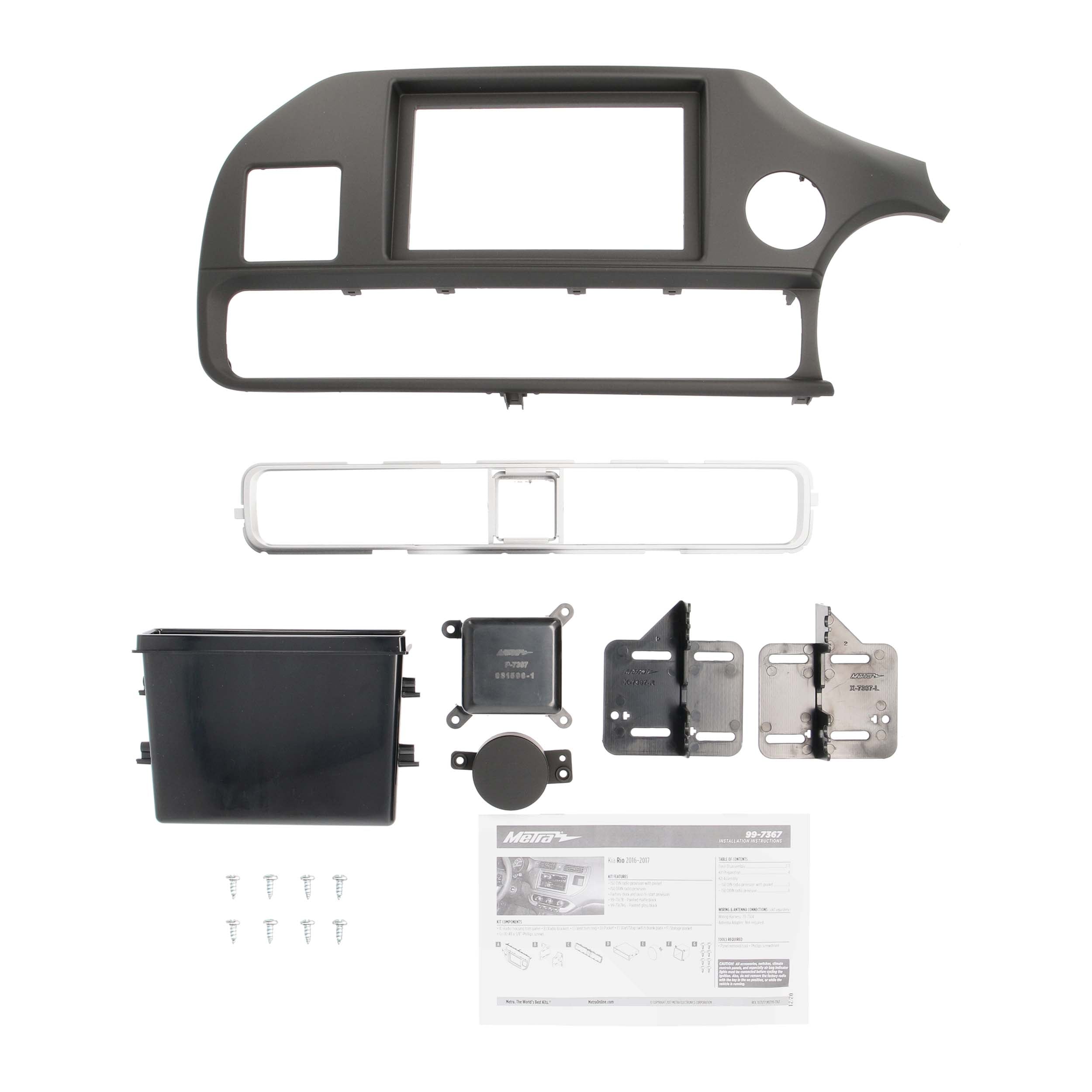 Metra 99-7367B, Multi-Kit Radio Installation Dash Kit for Select Kia Rio 2016-2017