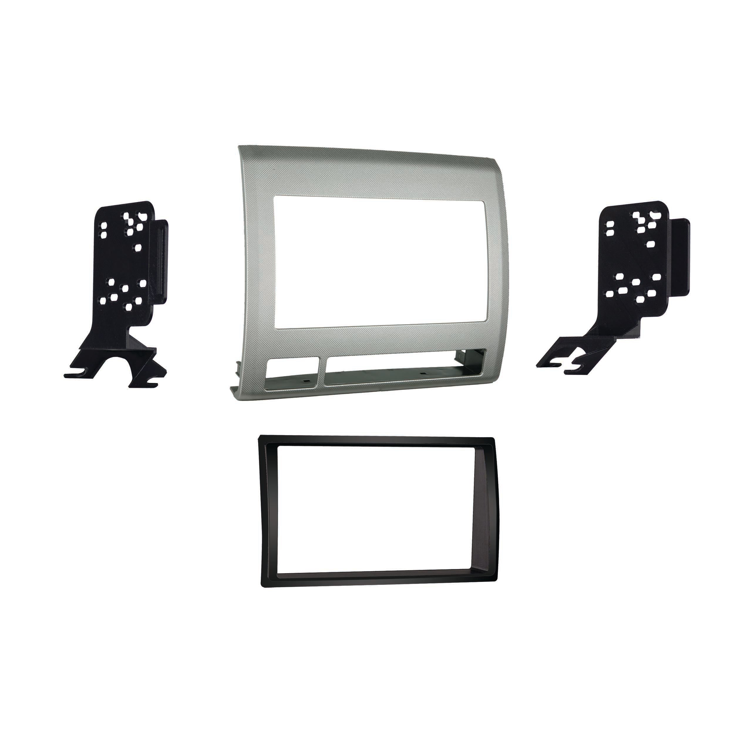 Metra 95-8214TG, Double DIN Radio Installation Dash Kit for Select Toyota Tacoma 2005-2011 Mounting Kit - Textured Gray