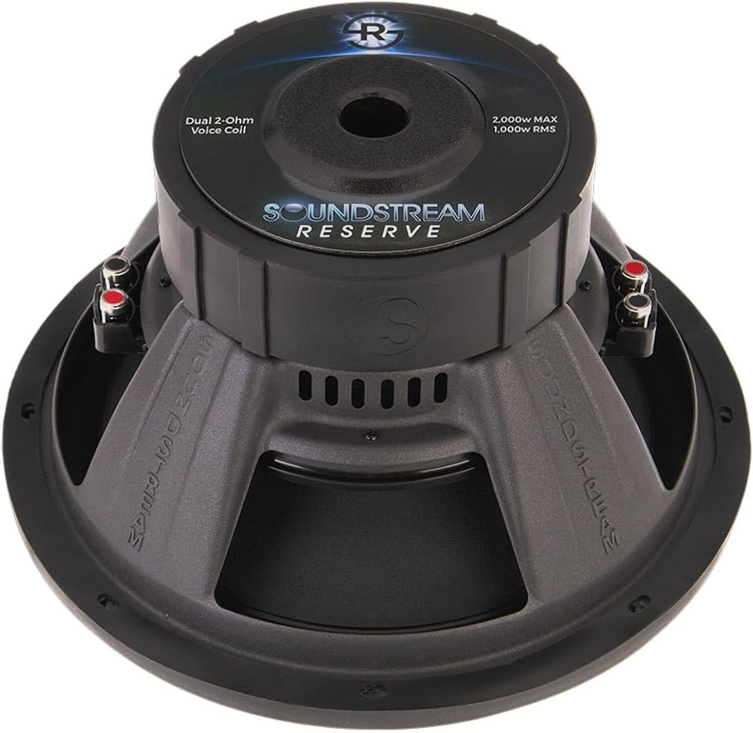 Sound Stream R5.122, Reserve Series 12" Dual 2 Ohm Voice Coil Subwoofer, 2000W