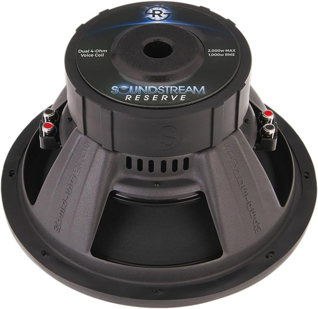 Sound Stream R5.124, Reserve Series 12" Dual 4 Ohm Voice Coil Subwoofer, 2000W