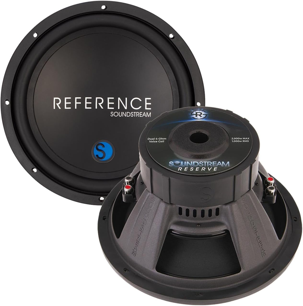 Sound Stream R5.124, Reserve Series 12" Dual 4 Ohm Voice Coil Subwoofer, 2000W