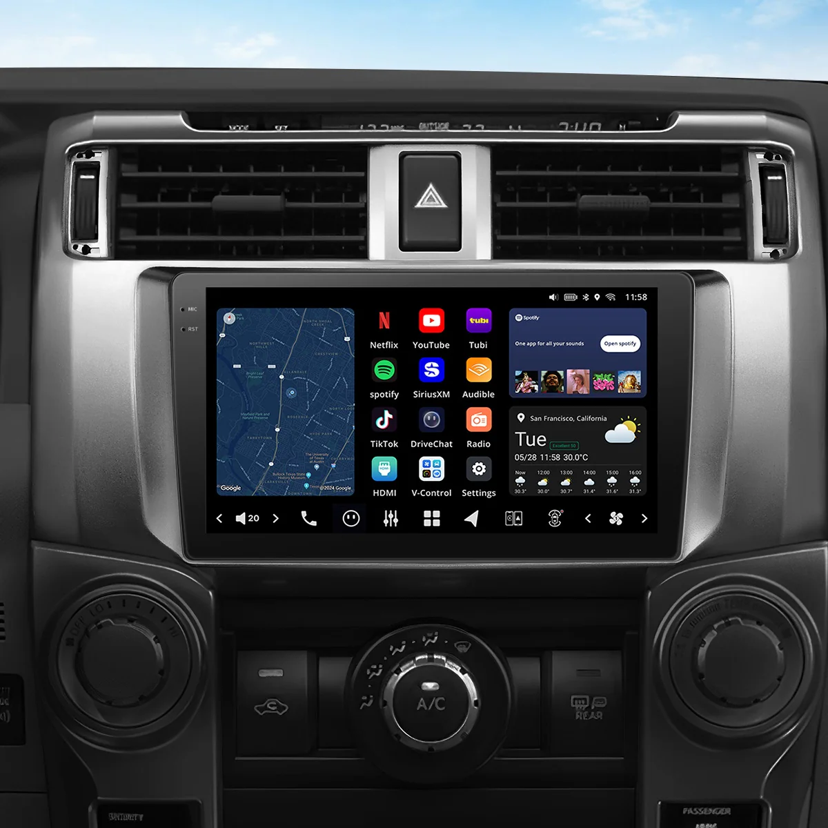 Vinland V134R109N, Vision 9" Digital Multimedia Receiver for Toyota 4Runner 2010-2019