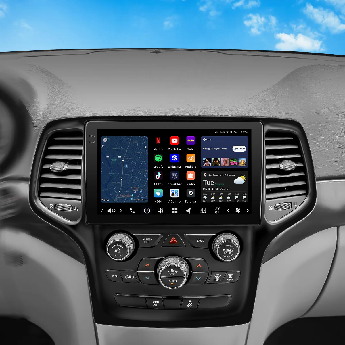 Vinland V13GC209N, Vision Radio for Jeep Grand Cherokee with 5" Screen 2014-2020