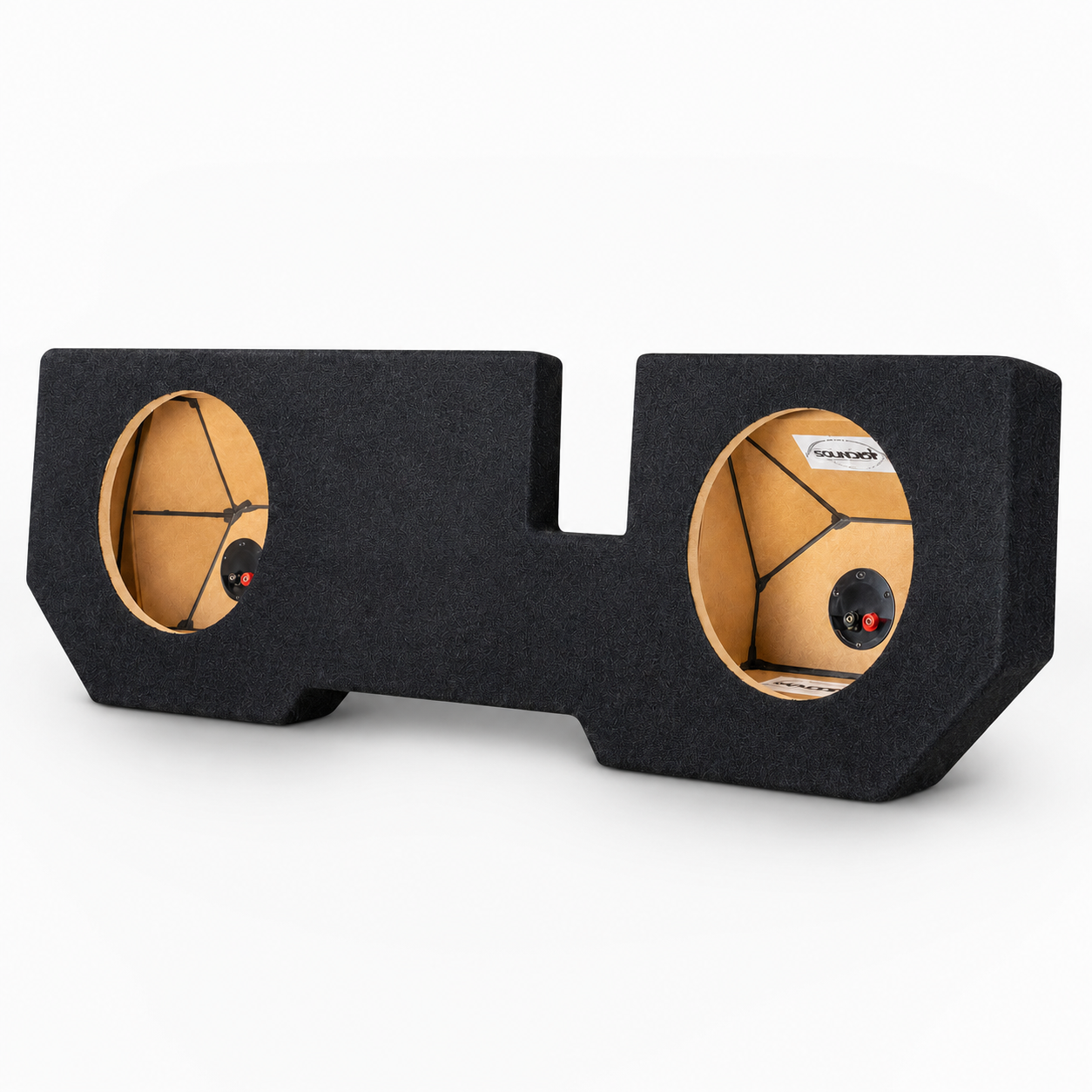 SoundBox Ram Quad Cab/ Crew Cab 2002-2018 (2019 Classic) Dual 12" Upfire Subwoofer Enclosure