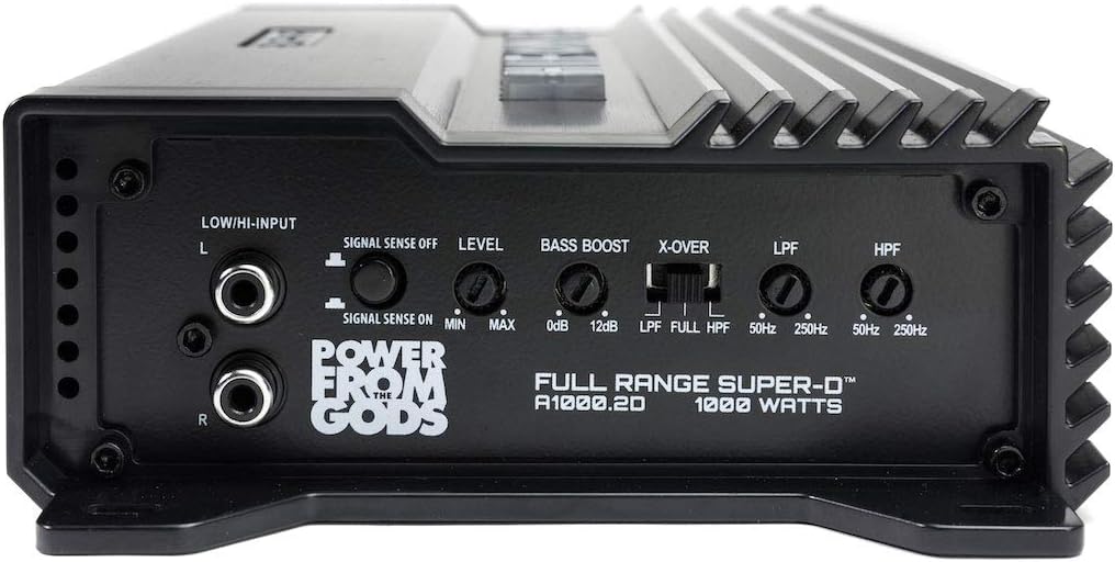 Hifonics A1000.2D, Alpha Super Class-D 2 Channel Subwoofer Amplifier, 1000 Watts