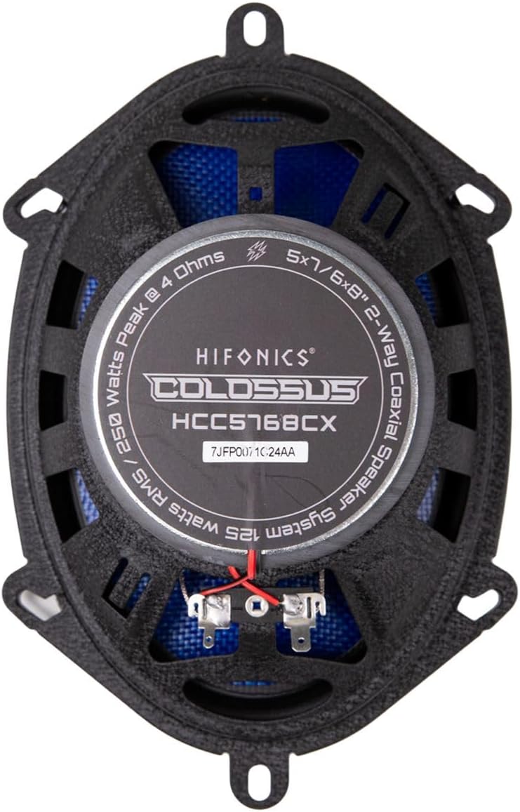 Hifonics HCC5768CX, Colossus Classic 5 x 7 / 6 x 8" 2-Way Coaxial Speaker, 125 Watts