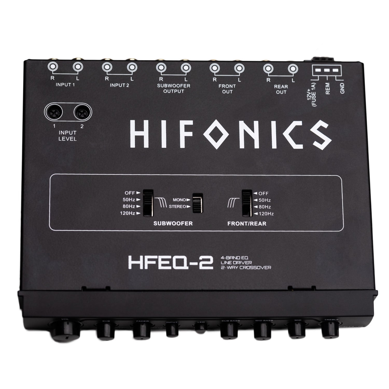 Hifonics HFEQ-2,  1/2 DIN 4 Band Equalizer