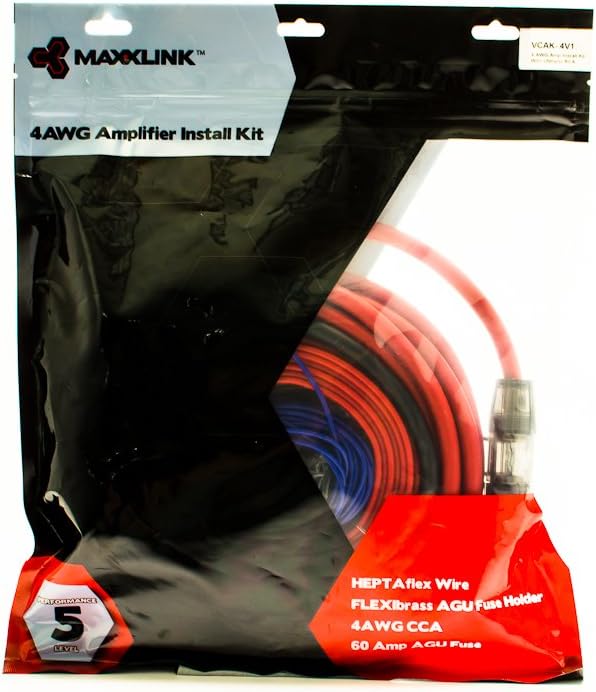 Hifonics VCAK-4V1, MAXXLINK 4 Gauge CCA Amplifier Wiring Kit