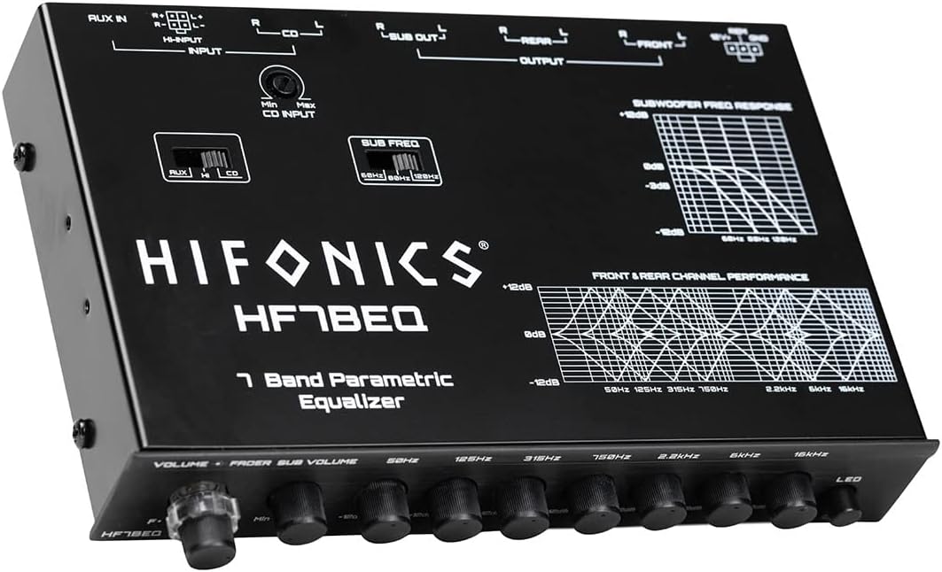 Hifonics HF7BEQ,  7 Band Parametcric Equalizer