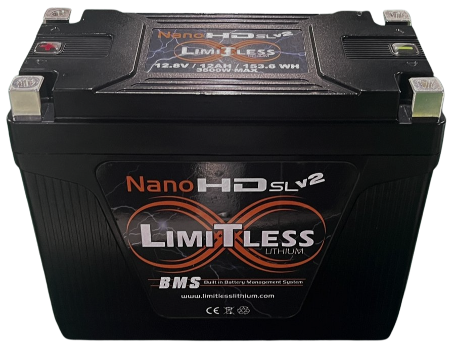 Limitless NSL-12AHV2, Nano Slim V2 12AH 3000W Motorcycle/Powersports Battery