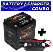 Limitless NANO-OEM-27AH/MTN, Nano OEM Elite 27AH 2500W Motorcycle/Powersports Battery Combo w/ SV Maintainer