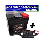 Limitless NANO-HDV3/MTN, Nano HDv3 30AH 6500W Motorcycle/Powersports Battery Combo w/ SV Maintainer