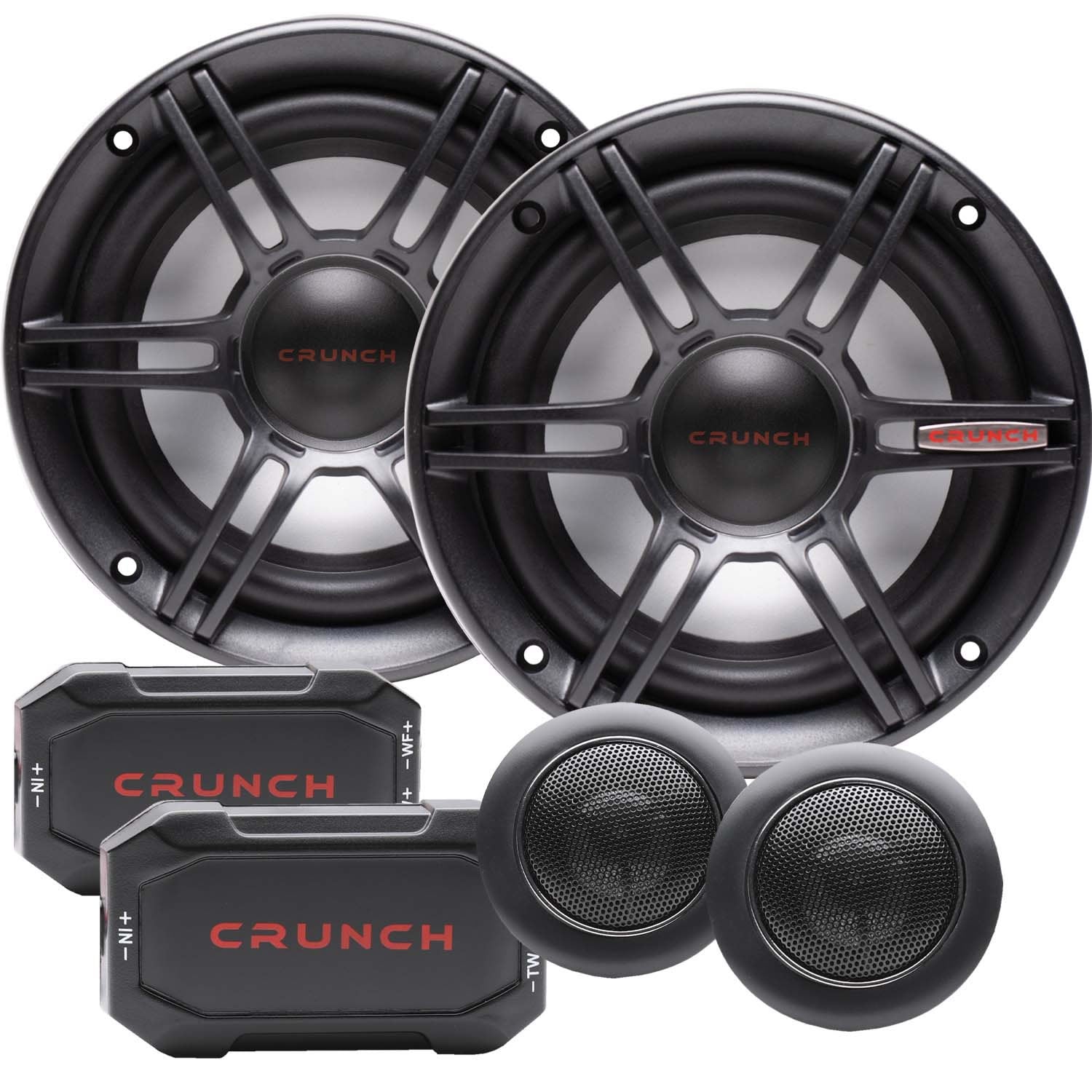 Crunch CS65C, CS 6.5" 2-Way Component Full Range Speaker System