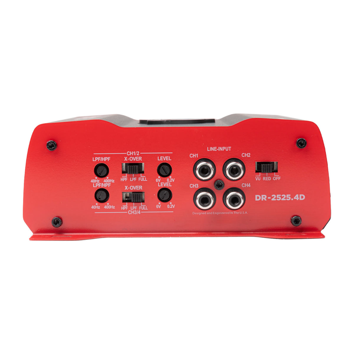 Crunch DR-2525.4D, V-Drive 4 Channel Full Range Car Audio Amplifier, 2525 Watts