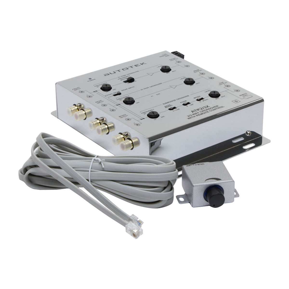 Autotek ATK2/3X, 2-Way/3-Way Active Crossover With Bass Remote