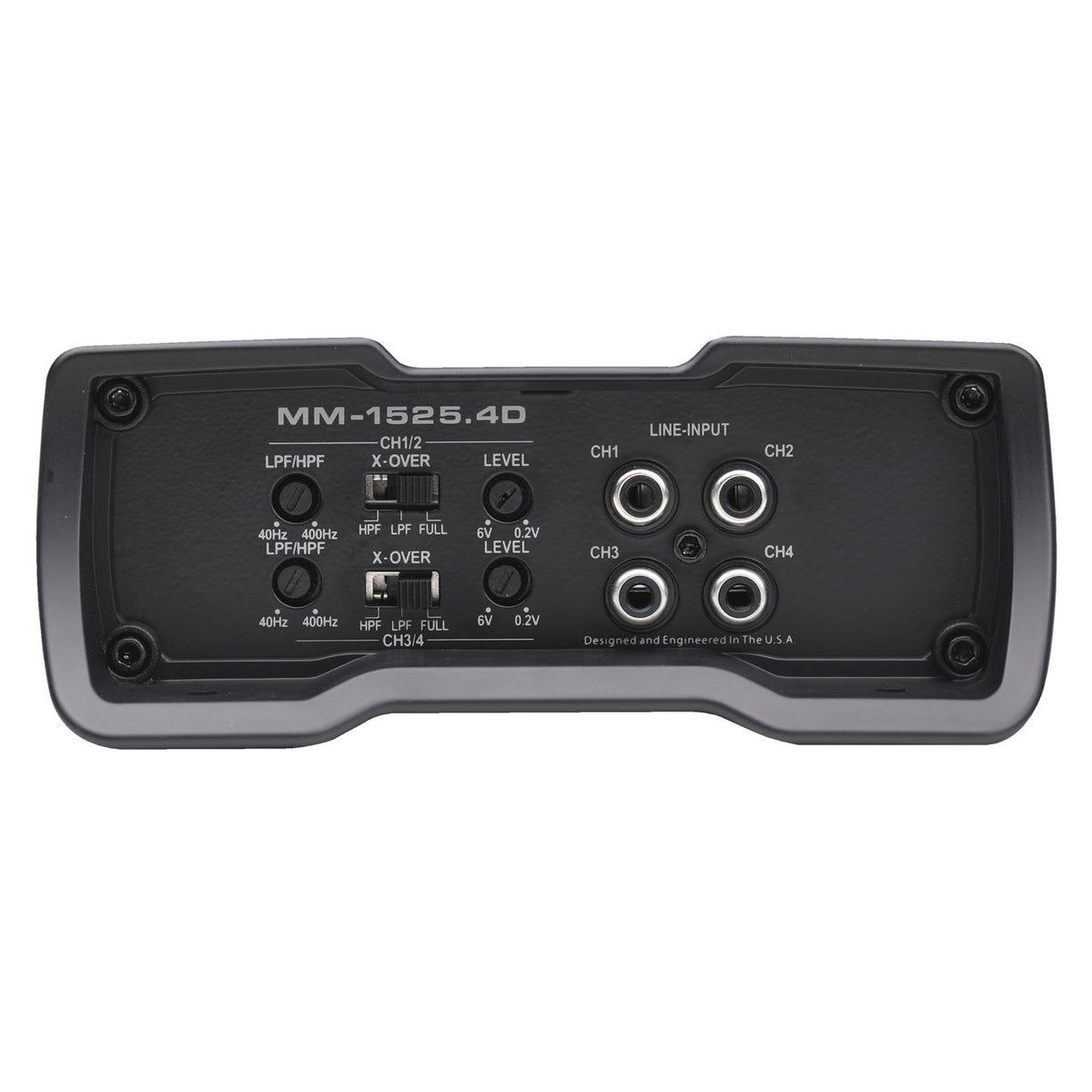 Autotek MM-1525.4D, Mean Machine Compact Bridgeable 4 Channel Full Range Amplifier, 1500 Watts