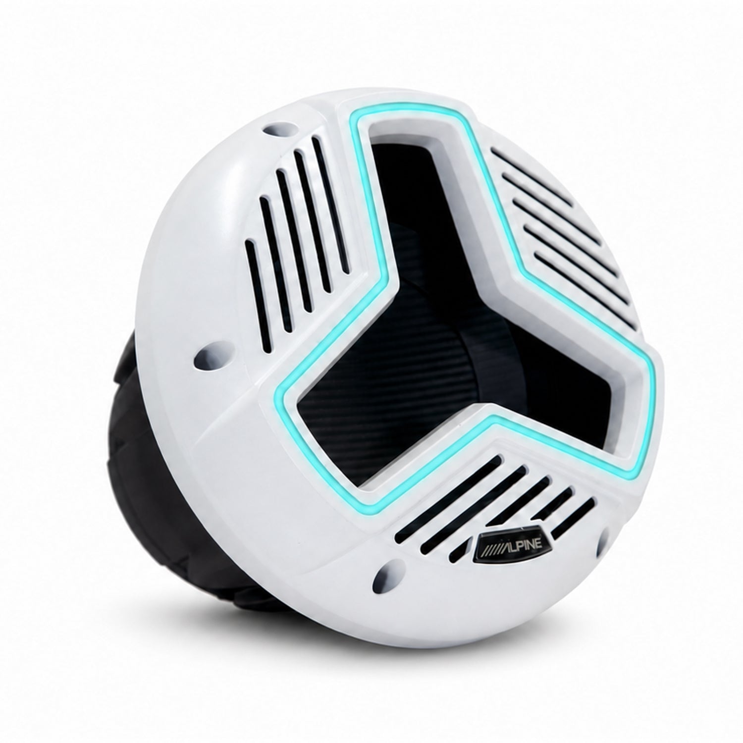 Alpine MRN-W10S4-IB-LW, Marine 10" Infinite Baffle Single 4 Ohm Voice Coil Subwoofer - White