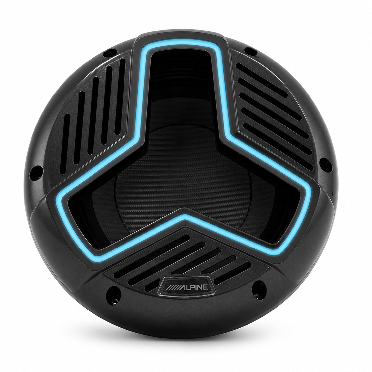 Alpine MRN-W10S4-IB-LB, Marine 10" Infinite Baffle Single 4 Ohm Voice Coil Subwoofer - Black