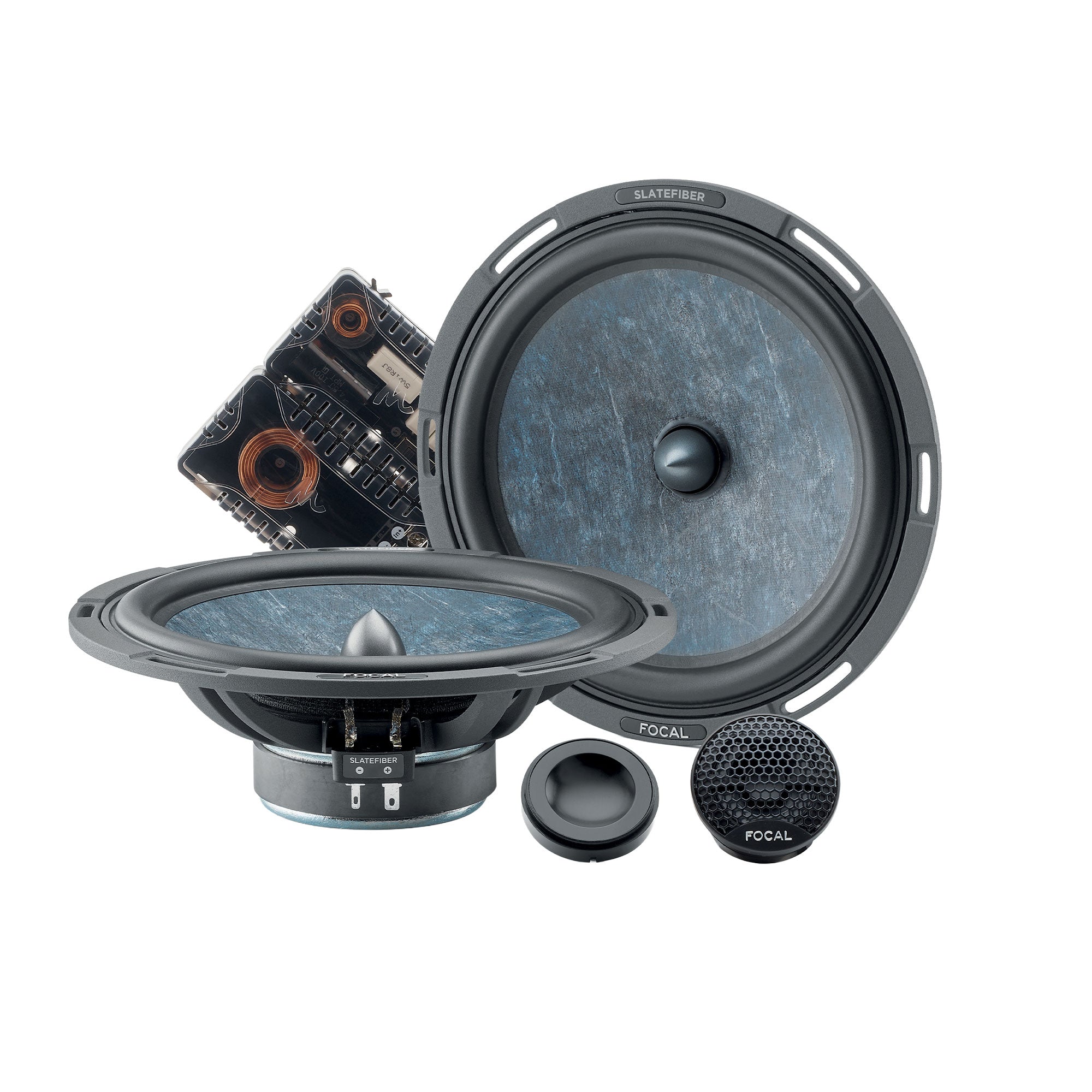 Focal 200SF, Slate Fiber 8" Component Speaker Kit