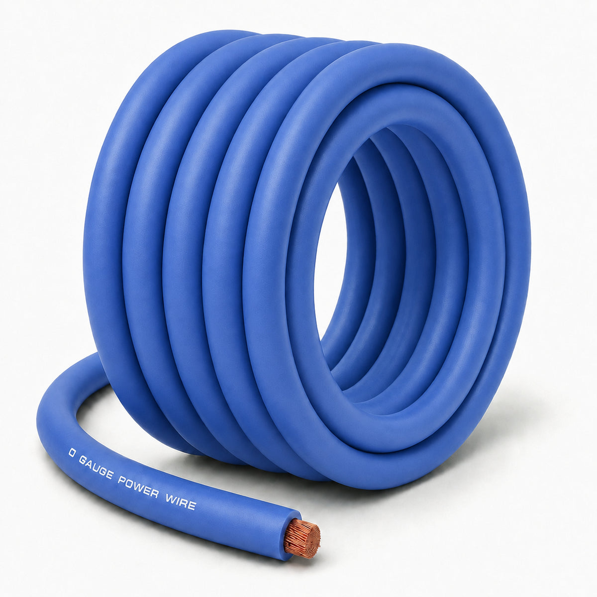 SoundBox CW0-25BL, 0 Gauge 25' CCA Amplifier Power / Ground Wire Roll, Blue