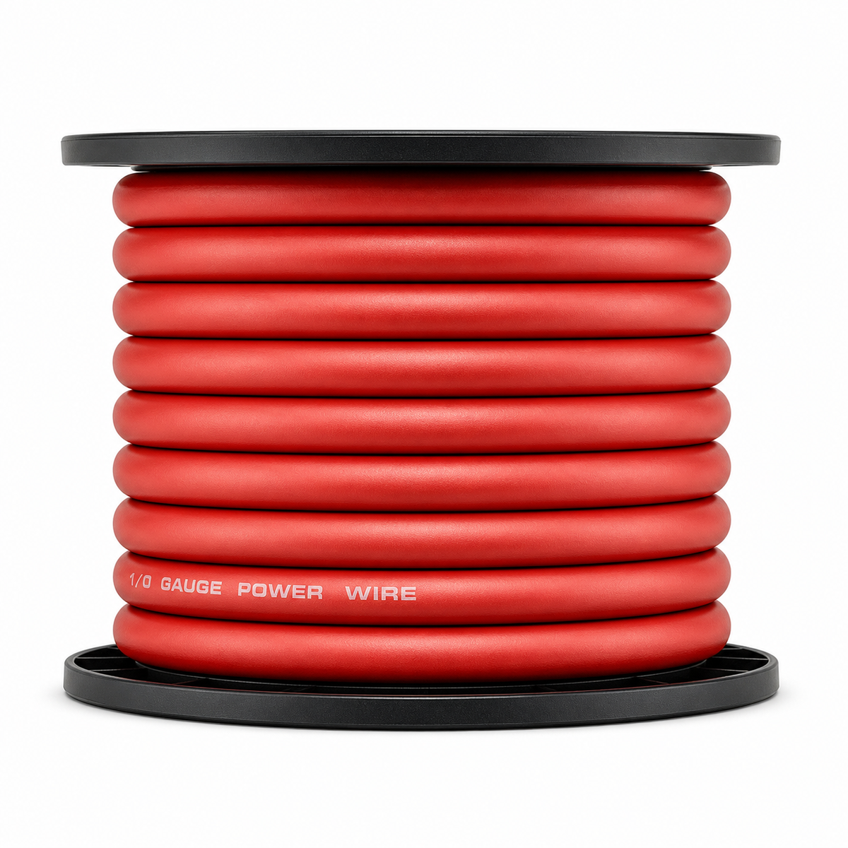 SoundBox CW0-50R, 0 Gauge 50' CCA Amplifier Power / Ground Wire Spool, Red
