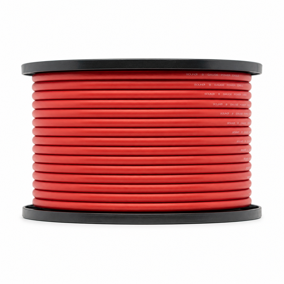 SoundBox CW8-250R, 8 Gauge 250' CCA Amplifier Power / Ground Wire Spool, Red